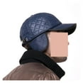 thumbnail image 5 of Winter Warm Men's Hats Bright Leather Baseball Cap Bright Leather Casual Sports Caps Thick Ear Protection Warm Hats, 5 of 6