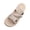 Khaki, variant on Women’s Summer Jute Woven Flat Sandals Double Braided Straps Open Toe Slip-On Design Breathable Rope Upper