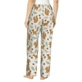 thumbnail image 3 of Uemuo Squirrel And Leaves Pattern Women's Wide Leg Palazzo Lounge Pants with Pockets Light Weight Loose Comfy Casual Pajama Pants-XX-Large, 3 of 9