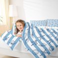 thumbnail image 4 of Manfei Stripe Seashell Bow 7 Pieces Full Size Bedding Sets,Conch Starfish Nautical Full Size Bed in a Bag,Colorful Stars Reversible, 4 of 7