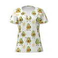 thumbnail image 3 of Naloa Lovely Avocado Print T-Shirts Short Sleeve V Neck Tees for Women Fashion Tops Trendy Lightweight Soft Casual Summer Outfits Clothes, 3 of 5
