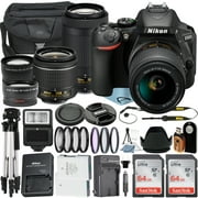 Nikon D5600 DSLR Camera with AF-P 18-55mm   70-300mm Daul Lens   2 Pack SanDisk 64GB Memory Card   Case   Tripod   A-Cell Accessory Bundle