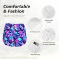 thumbnail image 6 of Lsque Flower Happy Skull Printed Women's Running Shorts with Liner Pockets,Elastic Quick Dry Workout Athletic Gym Yoga Shorts,Womens High Waist Shorts-Medium, 6 of 9