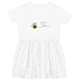 thumbnail image 3 of Inktastic Cute Flying Bumble Bee Girls Toddler Dress, 3 of 5