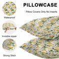 thumbnail image 5 of Throw Pillow Covers 18x18 Inch Set of 2, Yellow Lemon Waterproof Outdoor Pillow Covers, Tropical Green Leaf Pink Floral Fruit Decorative Cushion Pillowcases for Couch, Sofa, Bed, Garden, Patio, 5 of 9