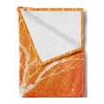 thumbnail image 2 of Fall Tree Soft Flannel Fleece Throw Blanket, Murky Original Hand Drawn Painting with Birches and Rain Drops Hazy Color Habitat, Cozy Plush for Indoor and Outdoor Use, 70" x 90", Orange, by Ambesonne, 2 of 5