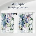 thumbnail image 4 of Eucalyptus Leaves Sheer Curtains 84 Inches Long 2 Panels Set, Green Semi Sheer Curtains Light Filtering, Spring Summer Soft Drapes for Bedroom Living Room Dining Room Window, 52" X 84", 4 of 5