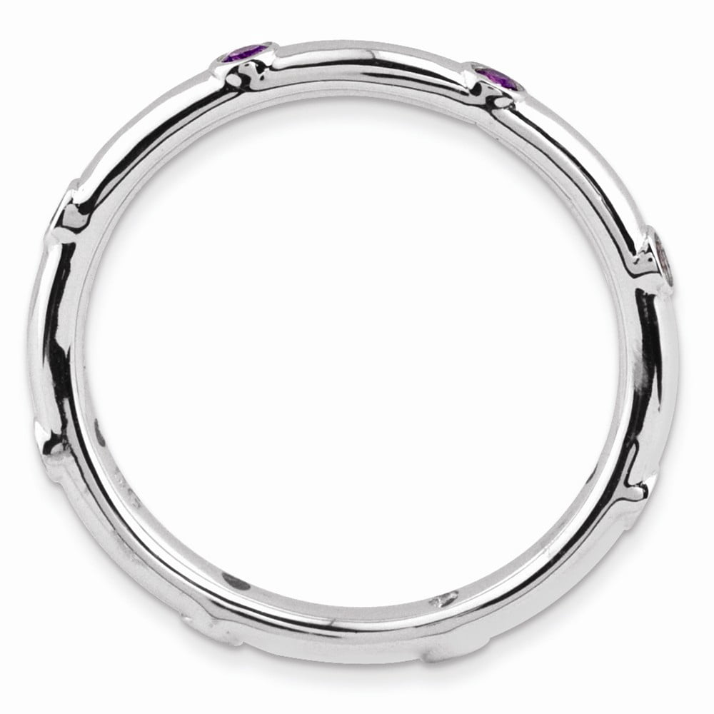 Stackable Expressions Sterling Silver Amethyst Ring