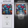 thumbnail image 2 of Graffiti LED Square Night Lights - Modern Design, Soft Glow, Energy Efficient - for Bedroom, Nursery, or Bathroom - Set of 2, 2 of 6