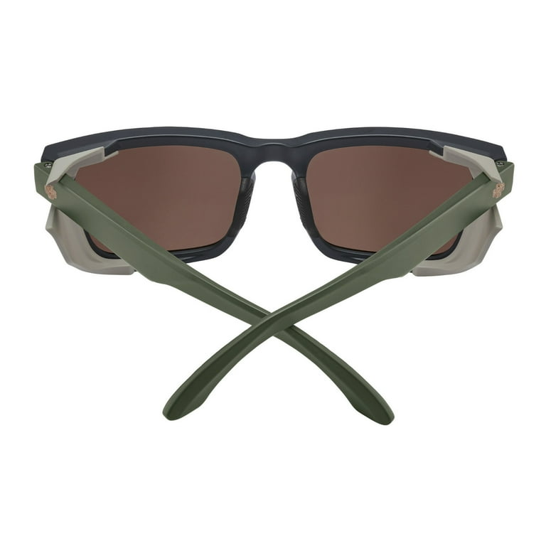 Spy Optic Helm Tech Matte Dark Olive Sunglasses (Happy Bronze