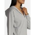 thumbnail image 4 of Athletic Works Women's and Women's Plus ButterCore Zip Up Hoodie, Sizes XS-4X, 4 of 6