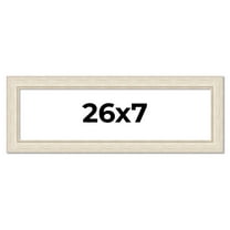 26x7 Frame White Real Wood Picture Frame Width 1.75 inches | Interior Frame Depth 0.5 inches |