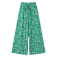 thumbnail image 5 of Palazzo Pants for Women 2026 Spring Summer Loose Fit Elastic High Waist Wide Leg Flowy Boho Beach Pants with Pockets, 5 of 5