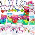 thumbnail image 2 of Joyfy 28 Packs Valentines Day Toys Set , Valentines Cards with Unicorn Dinosaur Gift Set for Kids, Valentines Classroom Exchange Cards, 2 of 8