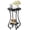 Black Spliced Wood-15.75 inches x 15.75 inches x 23.23 inches, variant on Small Round Side Table End For Spaces - Black Metal Nightstand With Adjustable Feet Couch Sofa Coffee Retro Accent Living Room Bedroom Balcony