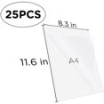 thumbnail image 3 of 25 hojas de papel adhesivo para impresoras de inyección de tinta de 8,3 x 11,6 pulgadas, película transparente para impresión, papel de secado rápido para impresoras de etiquetas., 3 of 5