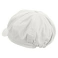 thumbnail image 2 of Brazillian Carnival Bird Embroidered Cotton Elastic Big Size Newsboy Cap - White 2XL-3XL, 2 of 5
