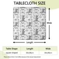 thumbnail image 2 of White Highland Cow Bathtub Flower Pattern Square Fitted Tablecloth with Elastic Edge,Square Table Cover,Washable Elastic Table Cover for Home Kitchen Party Decor 34"x34", 2 of 6