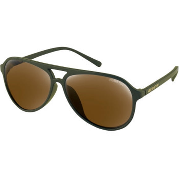 Bobster Eyewear Maverick Sunglasses Green Solid Brown HD Gold