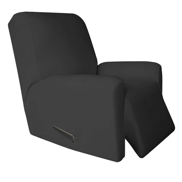 Slipcover Easy-Going, sillón reclinable de microfibra, elástico, gris oscuro