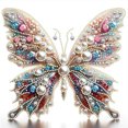 thumbnail image 1 of 5D DIY Kit Con Forma Especial Parcial Mariposa 30x30cm, 1 of 9
