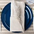 thumbnail image 2 of EcoQuality 6.3" inch Round Blue Disposable Plastic Plates - Heavy Duty Small Disposable Charger Dessert Plate Weddings, Serveware, China Like Salad Party Plates (240 Pack), 2 of 4