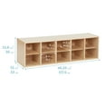 thumbnail image 2 of ECR4Kids Streamline 10 Cubby Tray Cabinet and 10 Scoop Front Bins, 2x5, Kids Furniture, Natural, 2 of 9