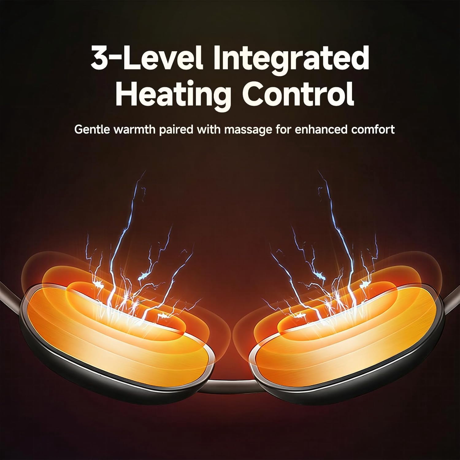 Hanging Pendant Neck Massager, Portable Cervical Massager with Heat, 5 Modes 15 Intensity, Rechargeable for Home Travel