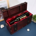 thumbnail image 4 of Caja de almacenamiento de joyas de madera vintage de escritorio de gran capacidad, caja contenedora de joyas, 4 of 14