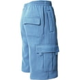 thumbnail image 4 of Ma Croix Men's Comfort Fleece Cargo Sweat Shorts with Drawstring, 4 of 5