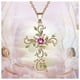 thumbnail image 2 of Cadenas Retros EternalTwist02 1Pza Oro Collar Cruz/Flores Dije 2x3.2cm Metal. High Monaco MXERN-001, 2 of 4