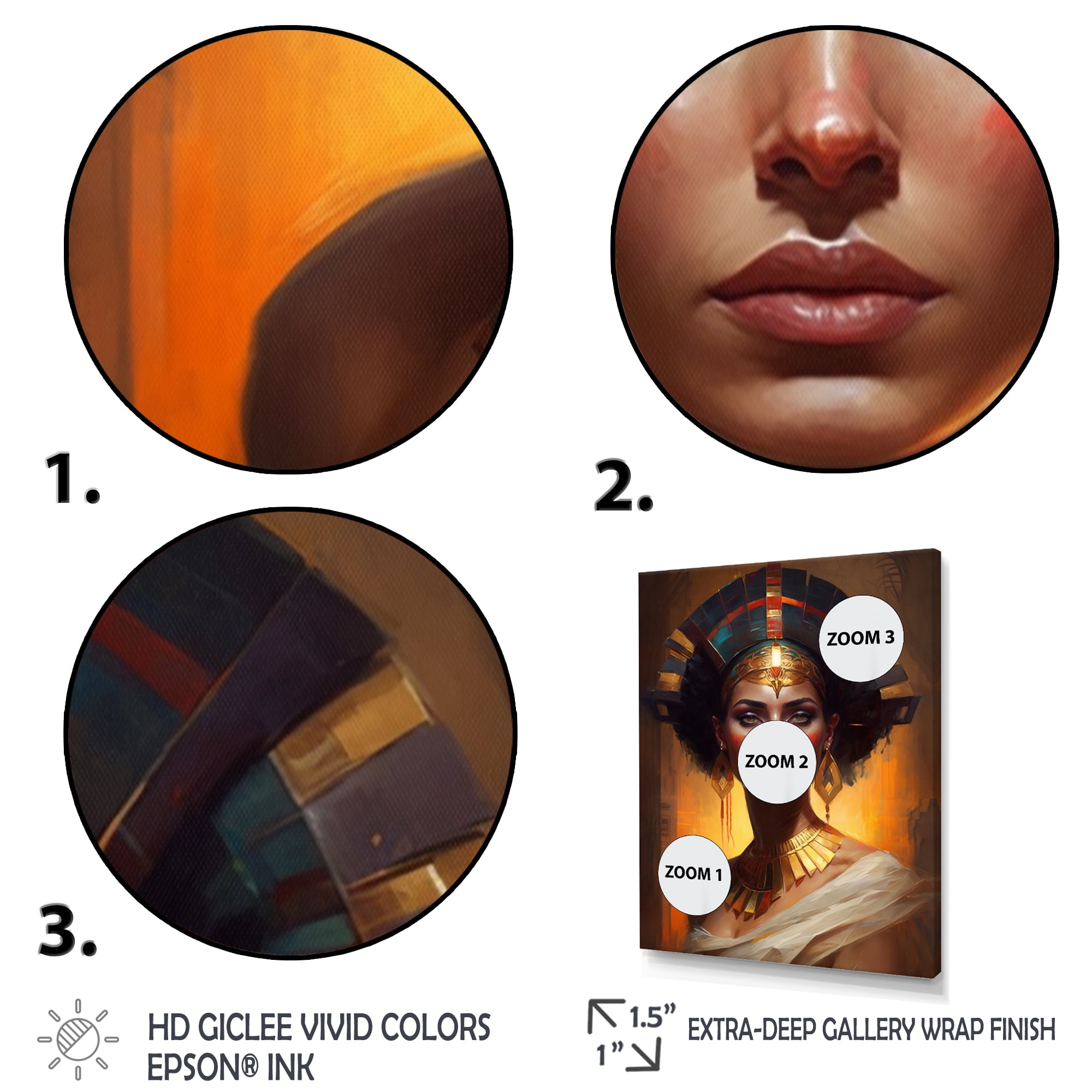 Designart Portrait Of Egyptian Goddess I Canvas Wall Art