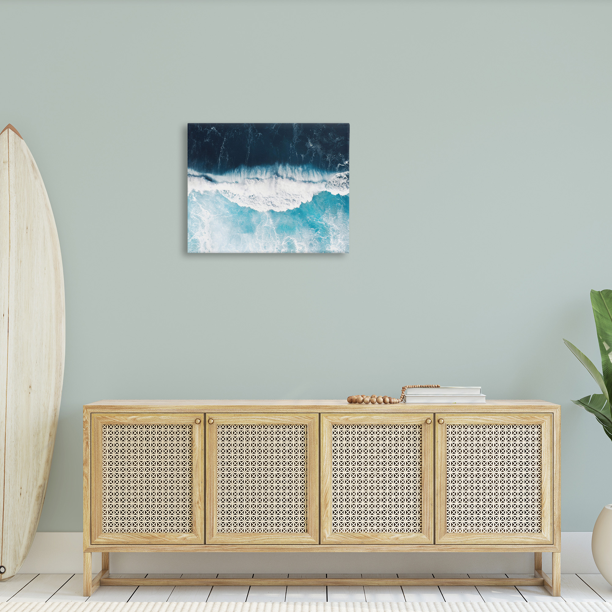 Stupell Industries Crashing Ocean Waves Landscape Photography Gallery Wrapped Canvas Art Print Wall Art, 30 x 24