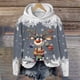thumbnail image 2 of WILLBEST Sudadera con Capucha Oversize para Mujer, Estilo Casual, con Estampado Navideño de Ciervos con Cabeza Grande y Copos de Nieve, Cuello Redondo, Manga Larga y Diseño Ligero Chica​​, 2 of 4