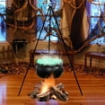 thumbnail image 6 of Herrnalise Halloween Decorations Outdoor,Large Witches Cauldron on Tripod with String Lights and Smoke,Black Plastic Bowl Witches Cauldron Decoration for Halloween Home Yard Decor, 6 of 8