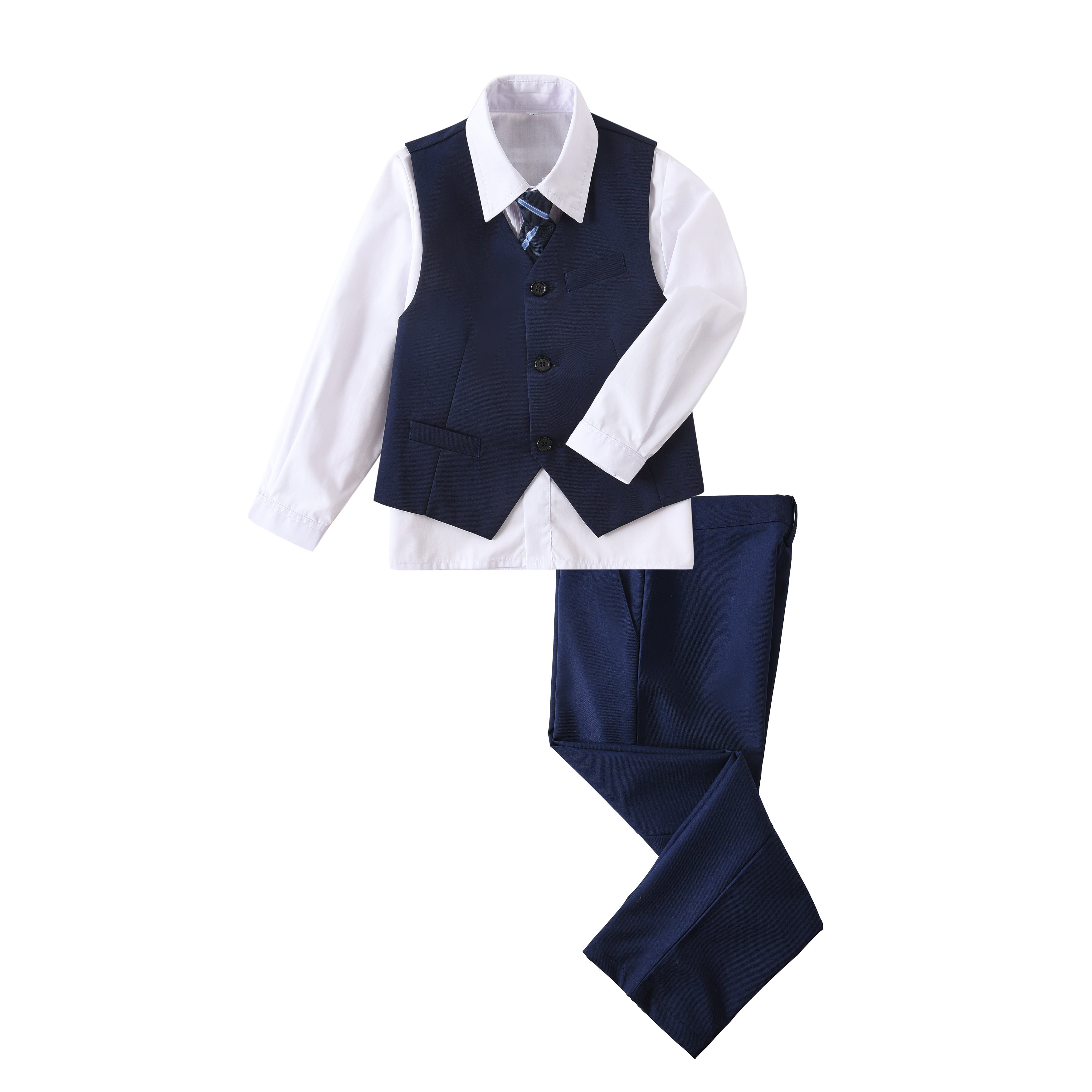 YuanLu Boys Suit 4PC Baby Suits Wedding Formal Party Vest Suit Set ...