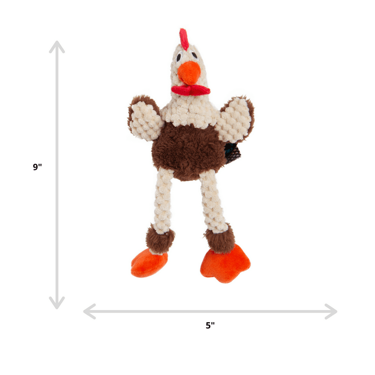Go Dog Checkers Skinny Brown Rooster with Chew Guard Technology Durable Plush Squeaker Dog Toy Mini Just for Me Go Dog Checkers Skinny Brown Rooster with Chew Guard Technology Durable Plush Squeaker Dog Toy Mini Just for Me