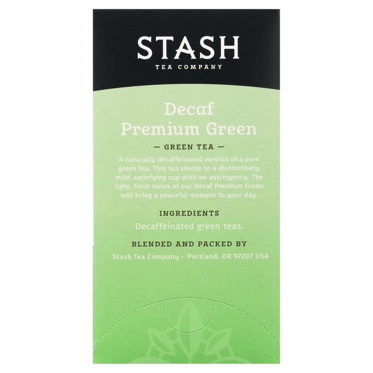 Stash Tea Decaf Premium Green Tea, 18 Ct, 1.1 Oz - Walmart.com