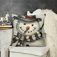 thumbnail image 2 of Hello Winter Gray Decorative Throw Pillow Covers, Truck Porch Outdoor Home Decor, Wreath Gloves White Stripe Holiday Seasonal Couch Cushion Case, 2 of 5