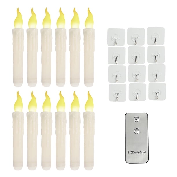 Velas flotantes Led colgantes, velas cónicas con Control remoto, decoración navideña para fiestas, cumpleaños, suministros de boda