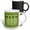 Multicolor, variant on 3drose, Deep Olive Green Trees on Muted Lime Damask Background, 11oz Two-tone Yellow Mug