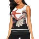 thumbnail image 1 of Balery Starfishes Shells Camiseta sin mangas estampada ligera para mujer, tops de entrenamiento sin mangas, camisetas de yoga transpirables de secado rápido.-X-Large, 1 of 7