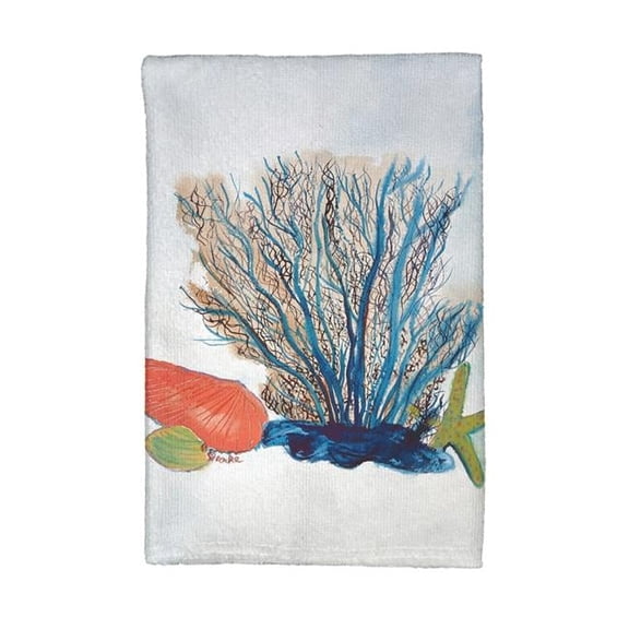 Betsy Drake KT1070 Coral & Shells Kitchen Towel