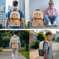 thumbnail image 2 of Jeiento 4 Piece Kids Backpack and Lunch Box Set Donut Capybara Large Capacity School Backpack Set for Girls, Includes 17" Backpack, Lunch Bag, Pencil Case, 2 Bookmarks, 2 of 7