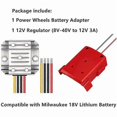 thumbnail image 4 of Adapter Regulator For 18v Li- Source Converter Converter For Wheels Adaptor 18v-12v 3a, 4 of 5