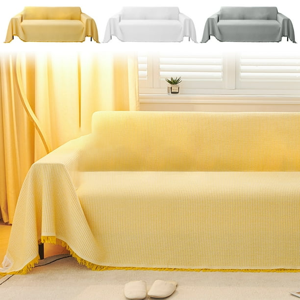 Xihbxyly Manta de Sofá de Punto Grueso, Suave Tejido de Nailon y Elastano, Multiusos, Resistente a Arañazos, Decorativa, Ideal para Playa, Picnic y Viajes, 90 X 180 Cm.