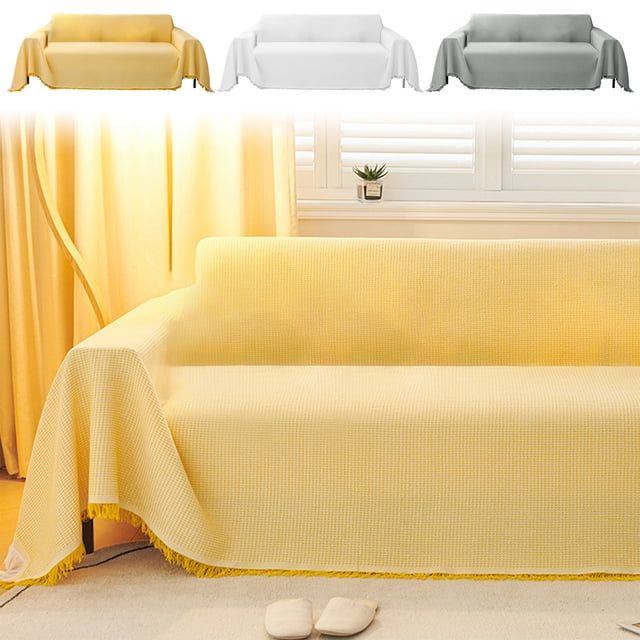 Xihbxyly Manta de Sofá de Punto Grueso, Suave Tejido de Nailon y Elastano, Multiusos, Resistente a Arañazos, Decorativa, Ideal para Playa, Picnic y Viajes, 90 X 180 Cm.