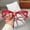 Red framed transparent sheet, variant on White Cat Eye Eyeglasses Frame, Gold Trim Fashion Non-Prescription Glasses-White frame transparent sheet