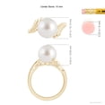 thumbnail image 5 of Angara South Sea Cultured Pearl Ring with Wing Motifs in 14K Yellow Gold for Women | June Birthstone Jewelry for Her, 5 of 8