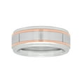 thumbnail image 3 of Mens Cobalt Rose Gold Tone Striped Wedding Band - Mens Ring, 3 of 5